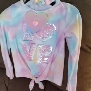 btween Pastel Tie-Dye Love Shirt